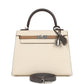 Kelly Sellier 25 Tri-Color Nata, Gris Meyer and Chai Epsom Palladium Hardware