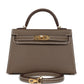Kelly Sellier 20 Etoupe Epsom Gold Hardware