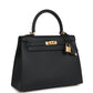 Kelly Sellier 25 Black Epsom Gold Hardware