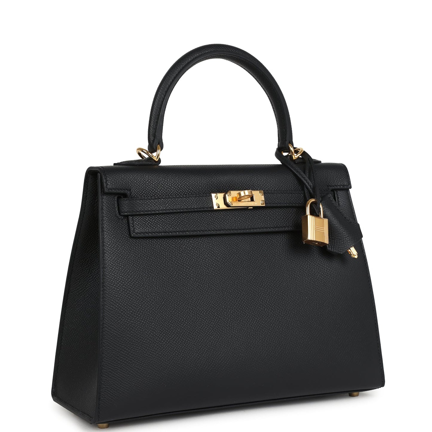 Kelly Sellier 25 Black Epsom Gold Hardware