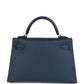 Kelly Sellier 20 Bleu de Prusse Epsom Palladium Hardware