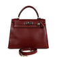 Vintage Kelly Sellier 28 Rouge H Box Palladium Hardware