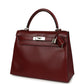 Vintage Kelly Sellier 28 Rouge H Box Palladium Hardware