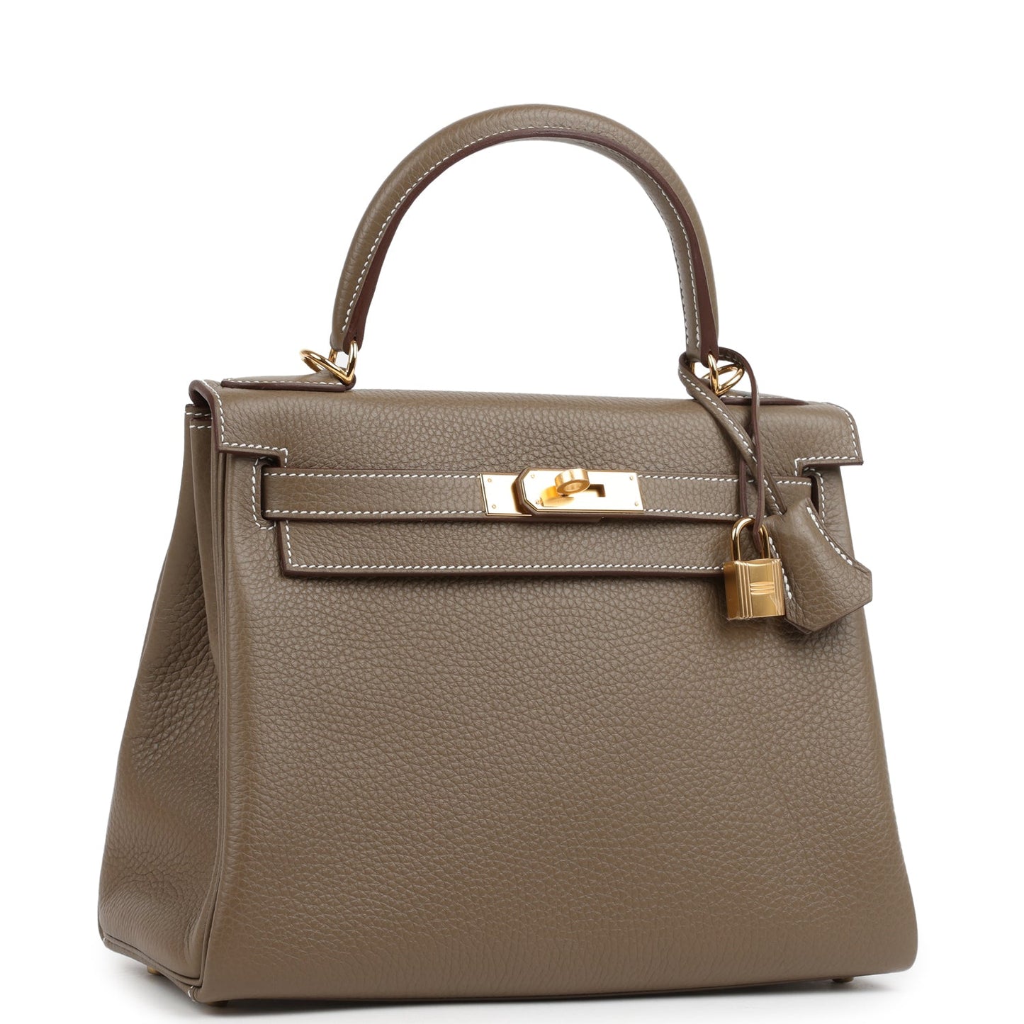 Kelly Retourne 28 Etoupe Clemence Gold Hardware