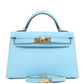 Kelly Sellier 20 Celeste Epsom Gold Hardware