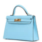 Kelly Sellier 20 Celeste Epsom Gold Hardware