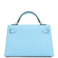 Kelly Sellier 20 Celeste Epsom Gold Hardware