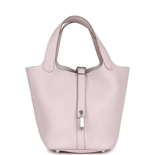 Picotin Lock 18 Mauve Pale Clemence Palladium Hardware