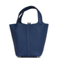 Picotin Lock 18 Bleu Tie Clemence Palladium Hardware
