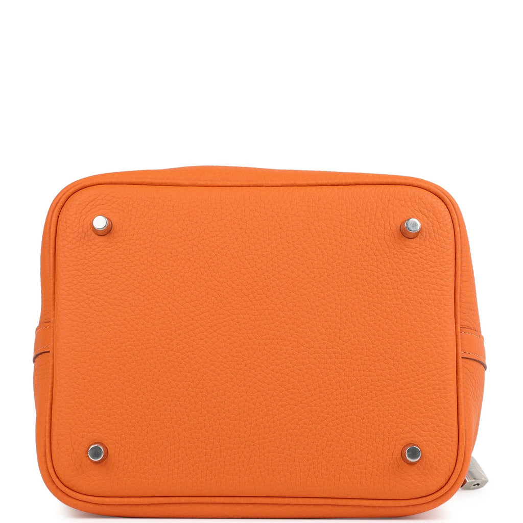 Picotin Lock 22 Orange Clemence Palladium Hardware