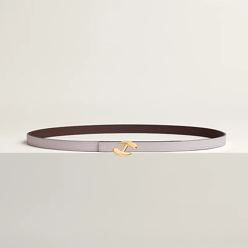 MY H BELT BUCKLE & REVERSIBLE LEATHER STRAP 13 MM