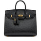 Hermès Birkin 25 Ostrich  leather Black color / Gold  Hardware 01