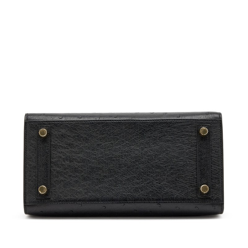 Hermès Birkin 25 Ostrich  leather Black color / Gold  Hardware 01