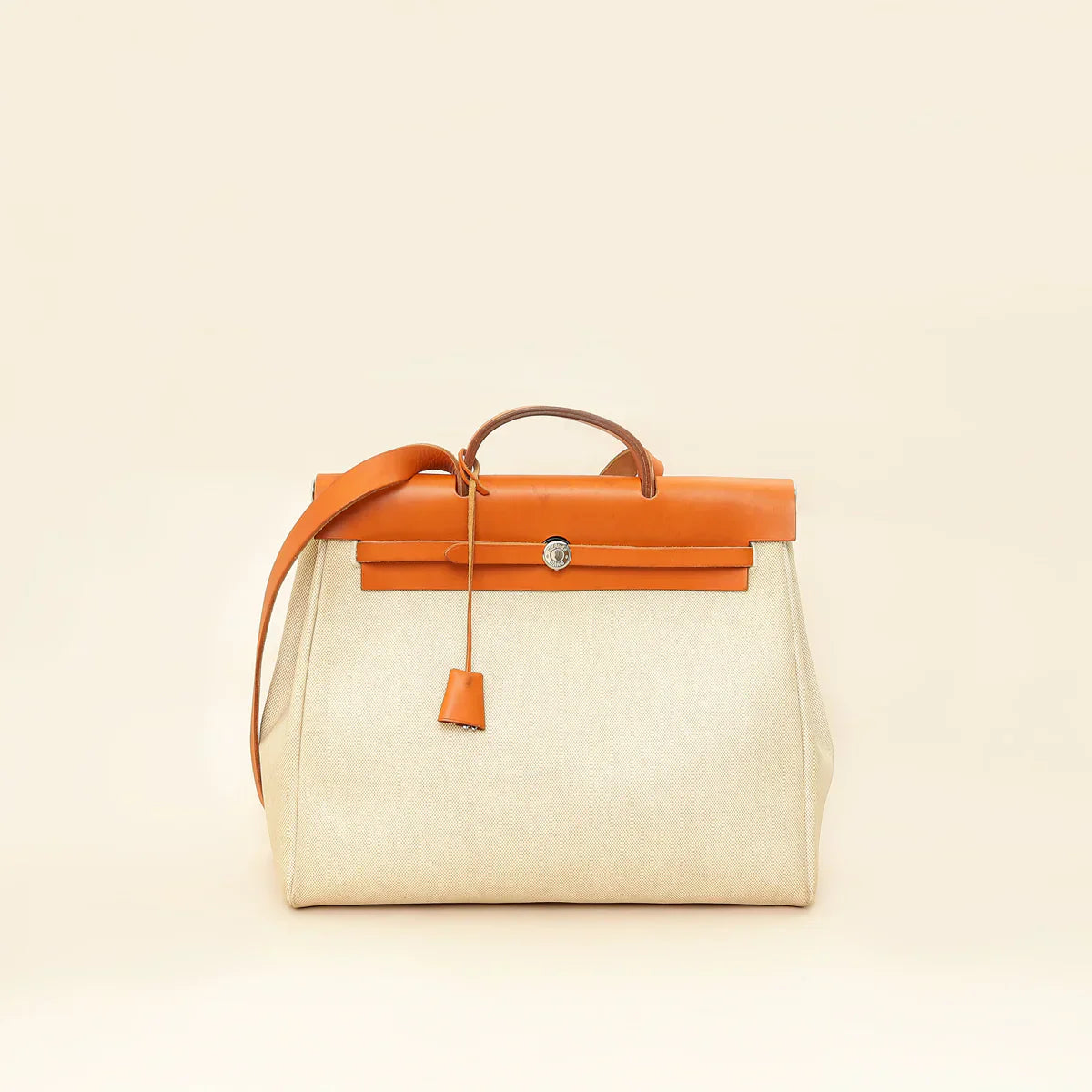 Hermes Natuel Vintage 2-in-1 Herbag MM 39 Toile Vache