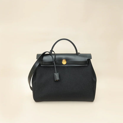 Hermes Noir Herbag Zip 31 Retourne Vache Hunter