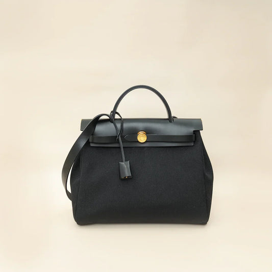 Hermes Noir Herbag Zip 31 Retourne Vache Hunter