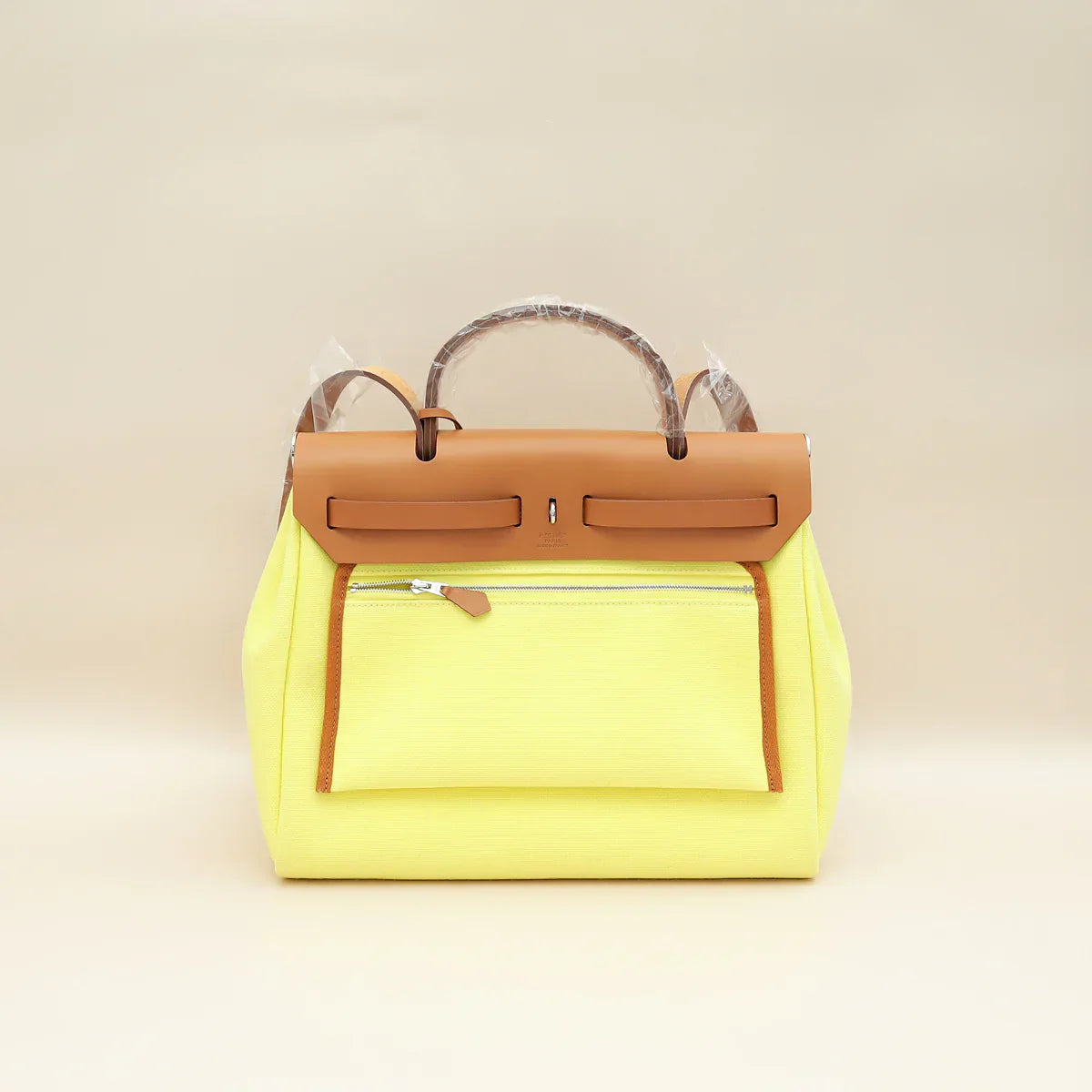 Hermes Bicolor Herbag Zip 31 Retourne Vache Hunter Toile