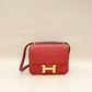Hermes Rouge Vif Ostrich Constance 18