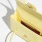 Clutch in Grainy Shiny Calfskin Yellow Color  01