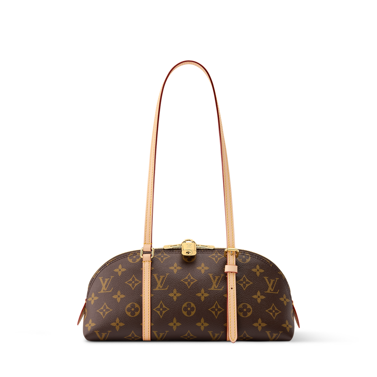 Squire East West Monogram Canvas Brown Top Handle Bag