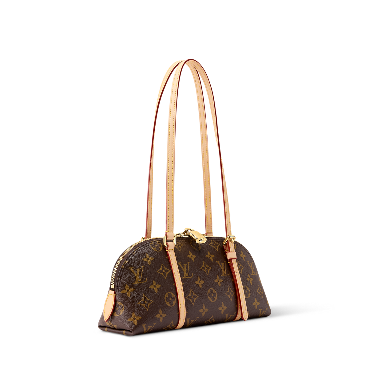Squire East West Monogram Canvas Brown Top Handle Bag