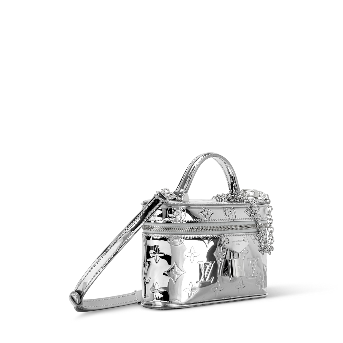 Vanity Chain Pouch Monogram Miroir Silver Crossbody Bag