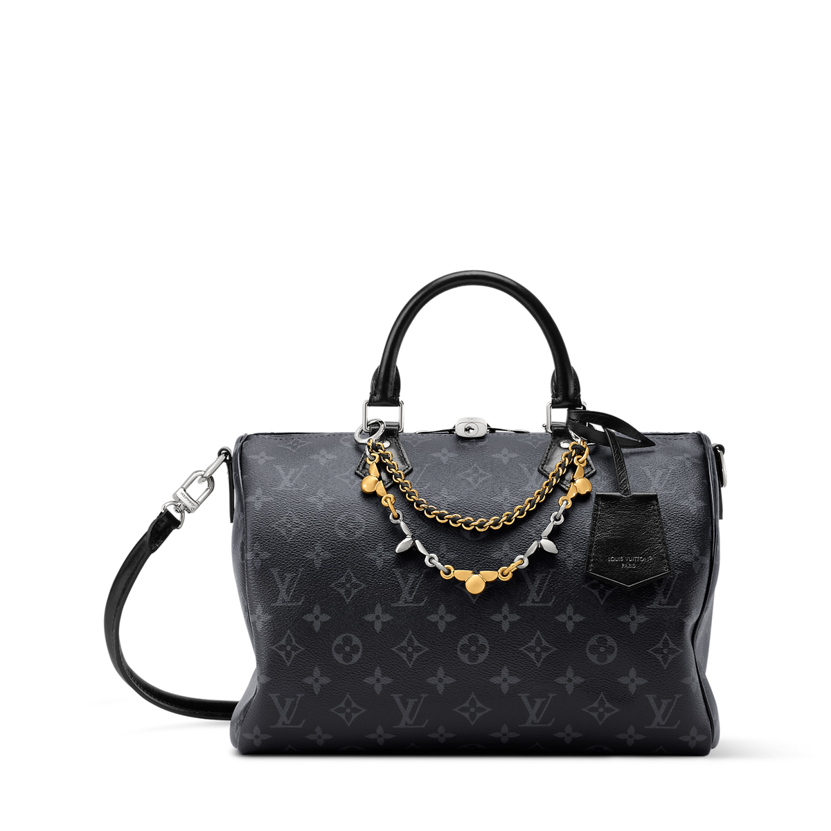 Speedy Soft 30 Monogram Eclipse Canvas Black Tote Bag