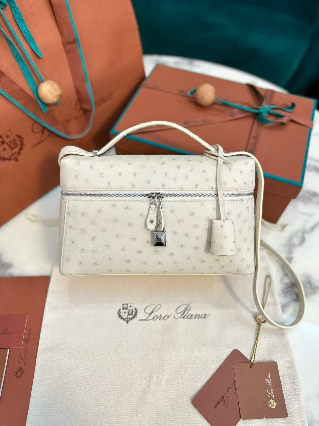 Leather Mini Shoulder Bag with Tassel
