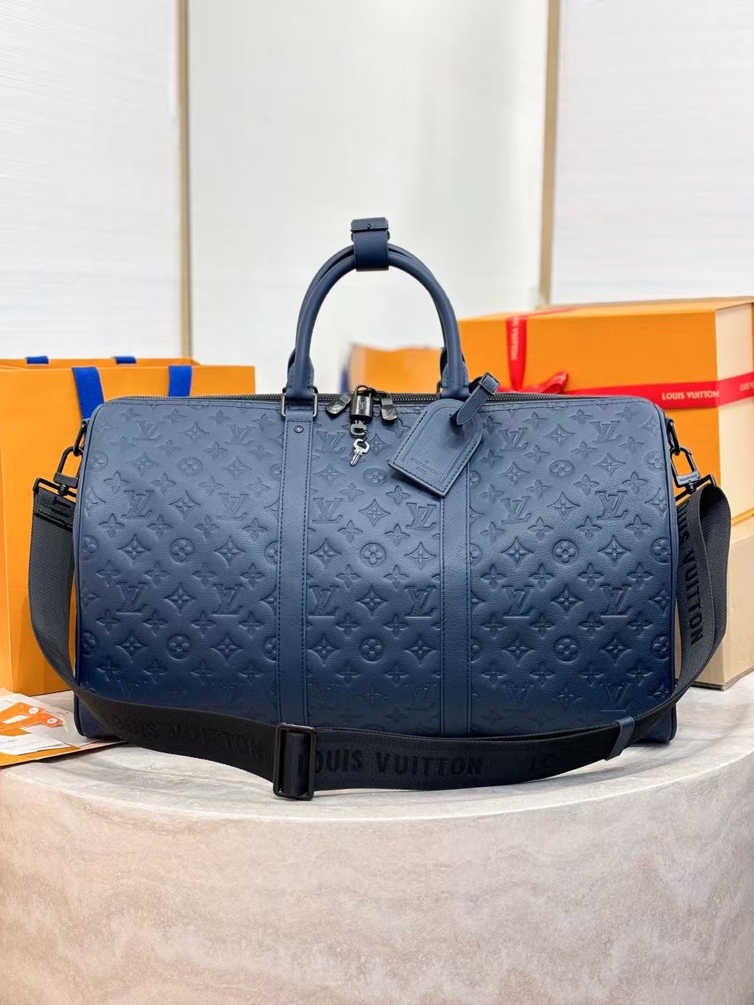 Elegant Embossed Travel Duffel Bag