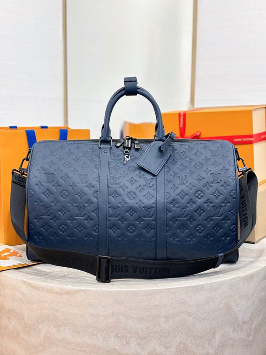 Elegant Embossed Travel Duffel Bag