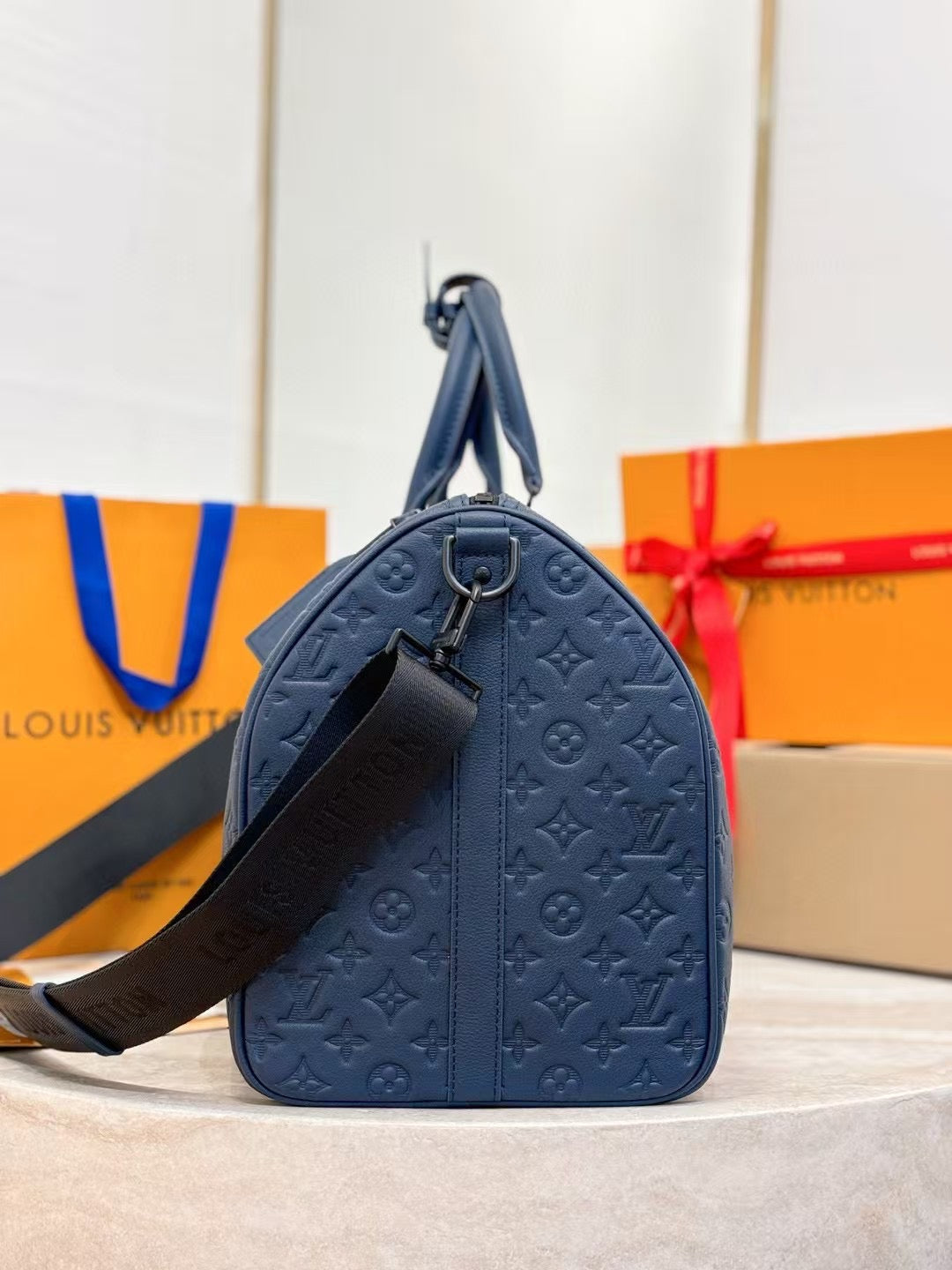 Elegant Embossed Travel Duffel Bag