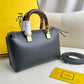 Black Curved Handle Bag