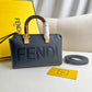 Black Curved Handle Bag