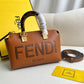 Brown Curved Handle Bag