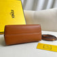 Brown Curved Handle Bag