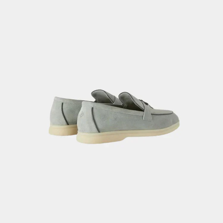 Light Grey Loafers Velvet