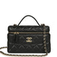Classic Vanity with Chain in Grained Shiny Calfskin