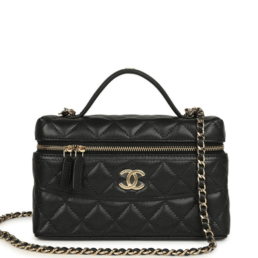 Classic Vanity with Chain in Grained Shiny Calfskin