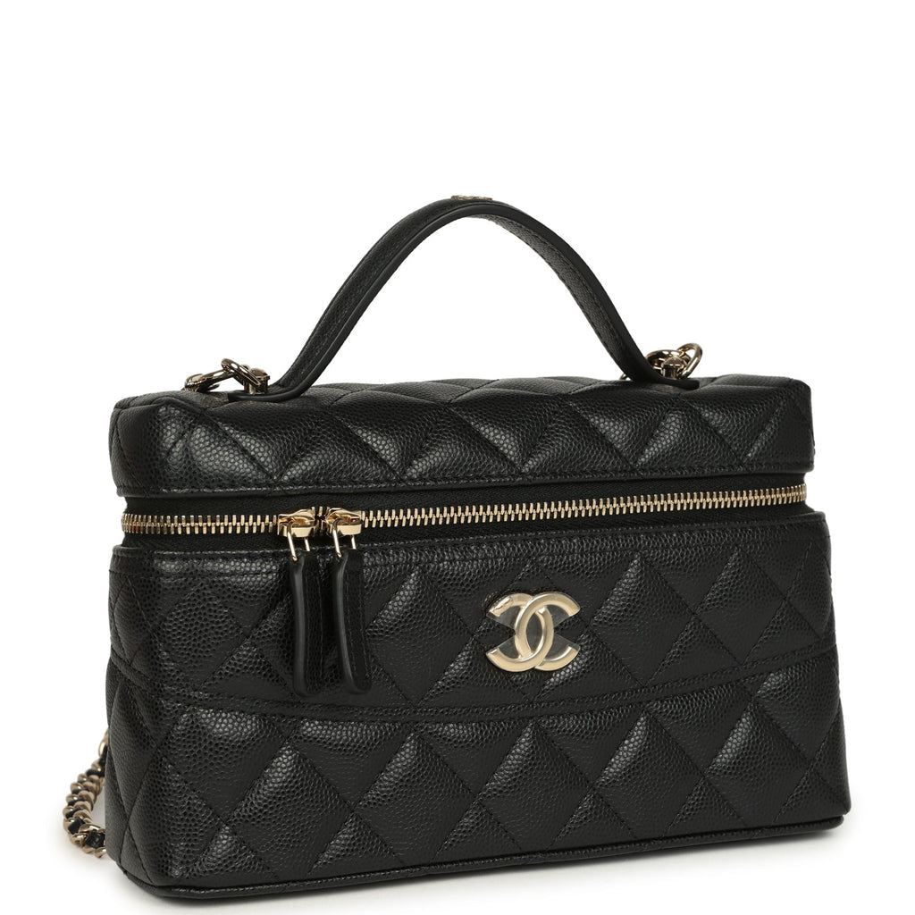 Classic Vanity with Chain in Grained Shiny Calfskin