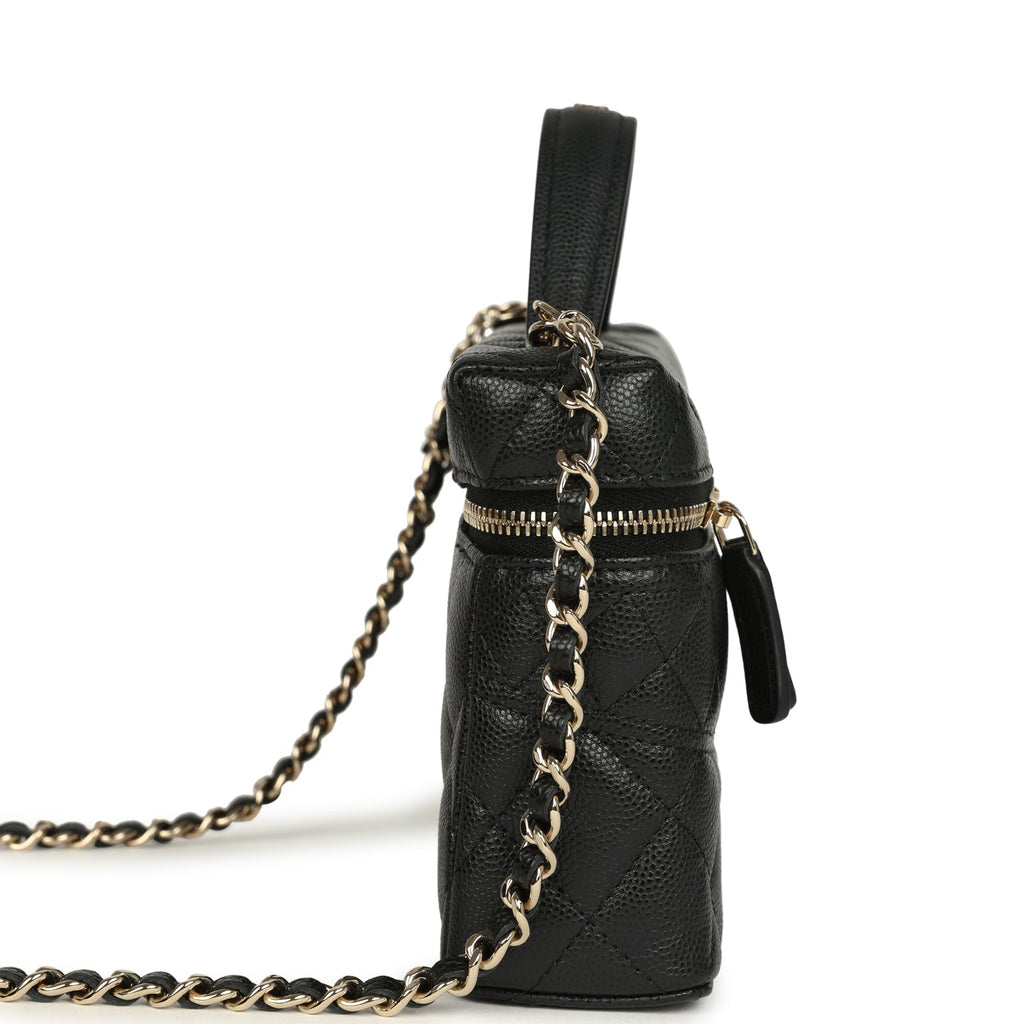 Classic Vanity with Chain in Grained Shiny Calfskin