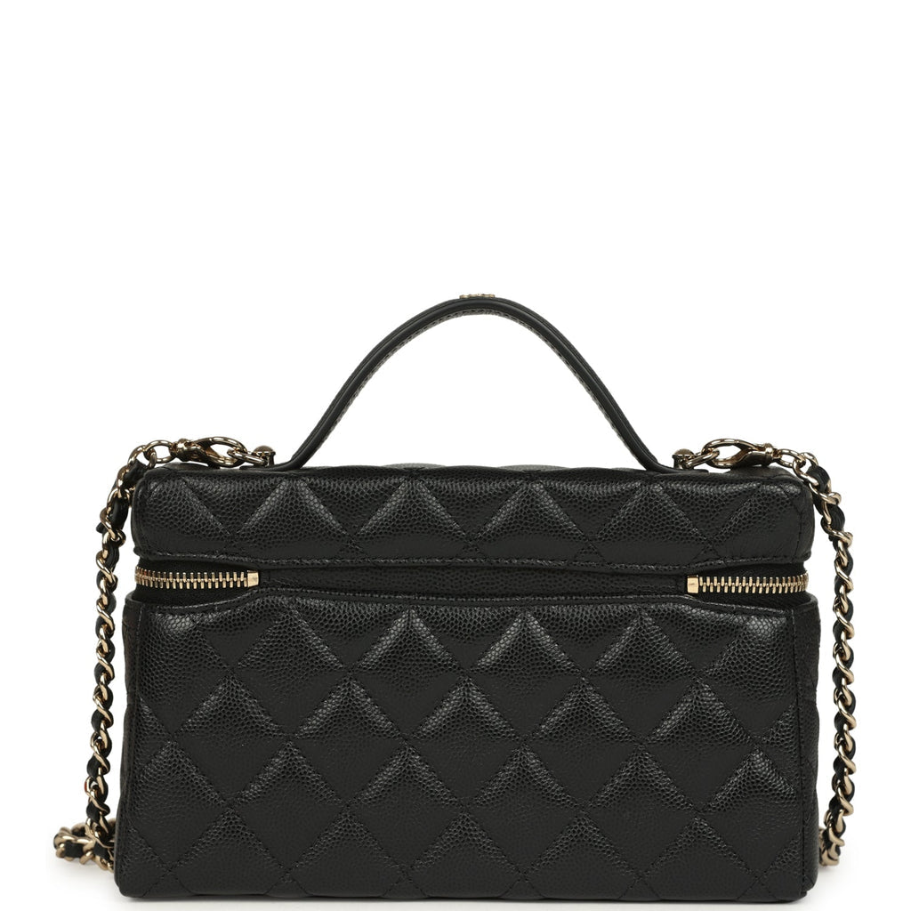 Classic Vanity with Chain in Grained Shiny Calfskin