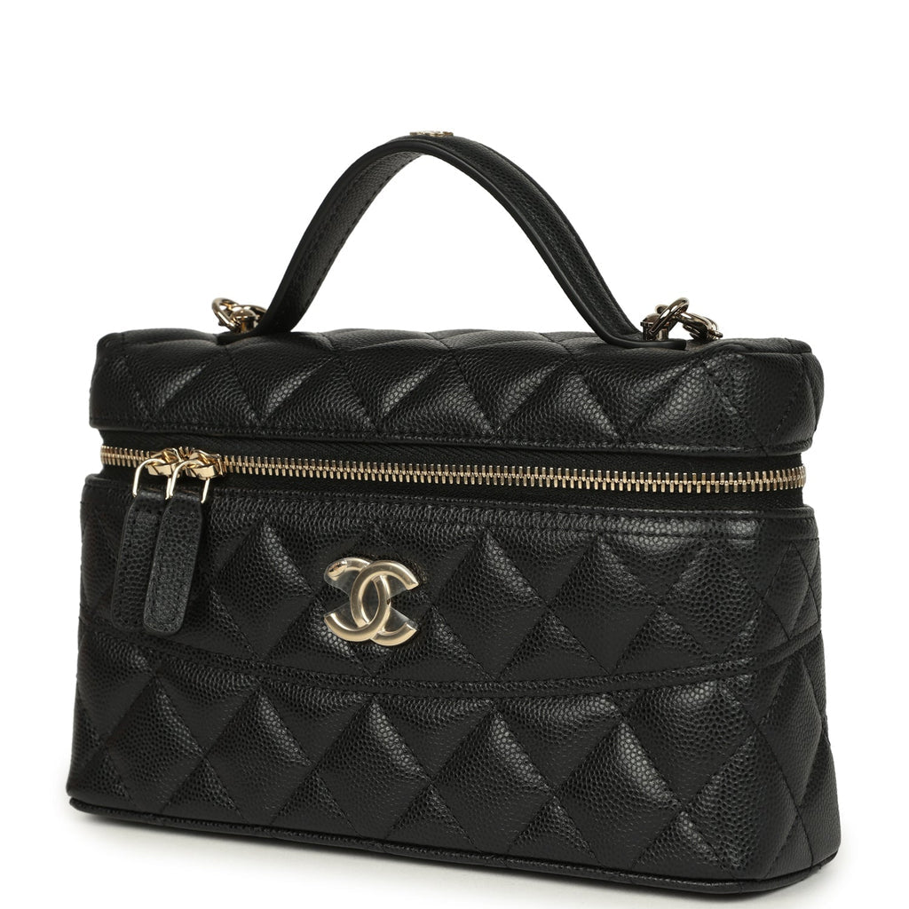 Classic Vanity with Chain in Grained Shiny Calfskin