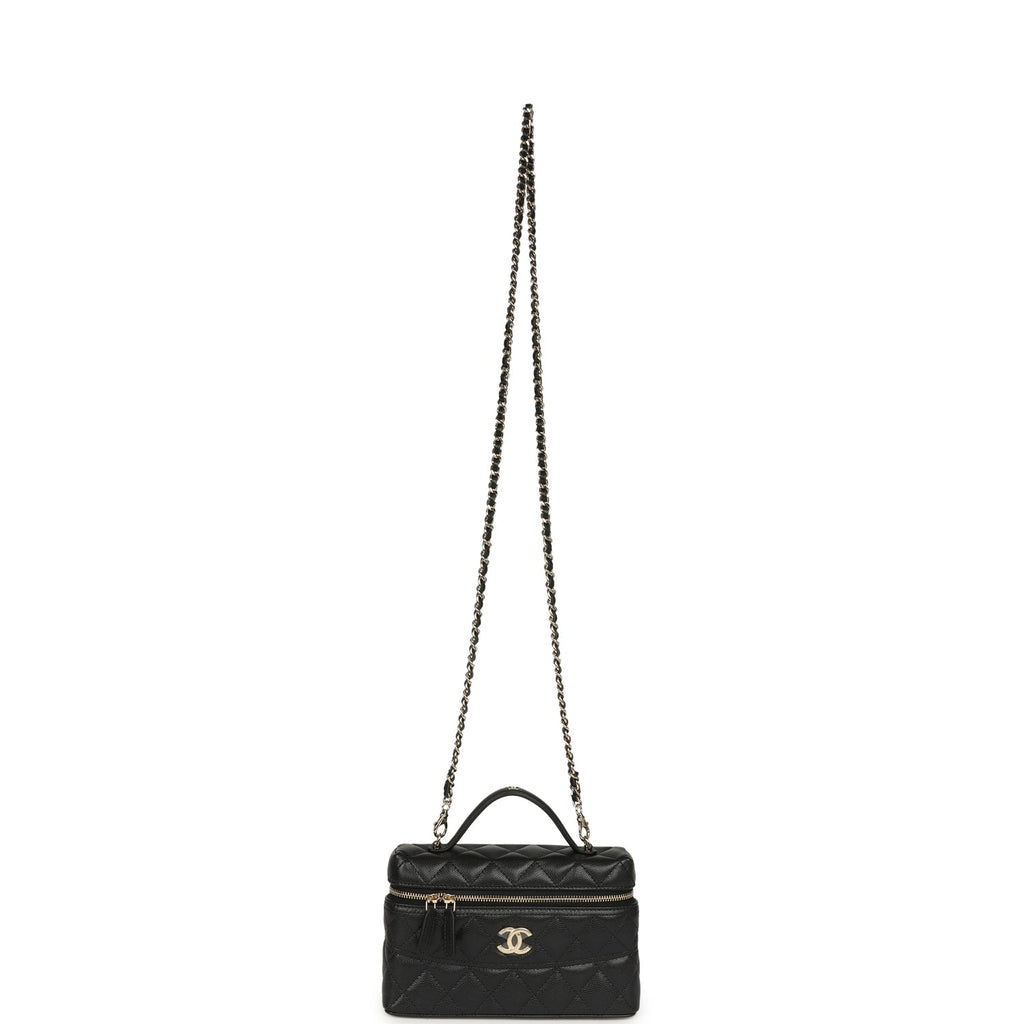 Classic Vanity with Chain in Grained Shiny Calfskin