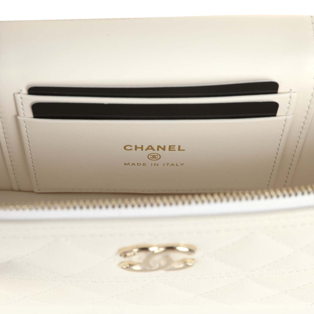 Classic Vanity with Chain in Grained Shiny Calfskin