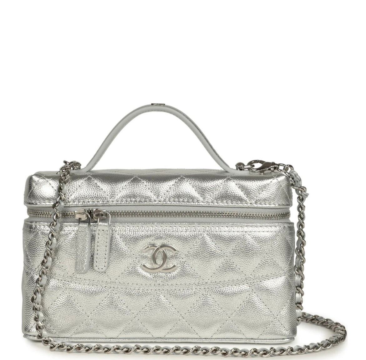 Classic Vanity with Chain in Grained Shiny Calfskin