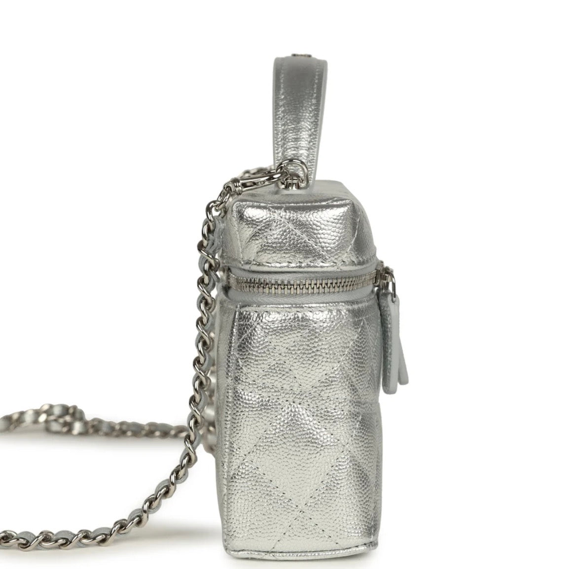 Classic Vanity with Chain in Grained Shiny Calfskin