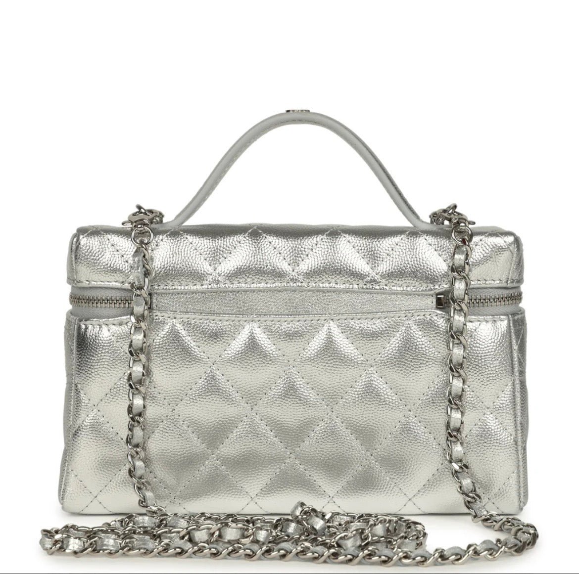 Classic Vanity with Chain in Grained Shiny Calfskin