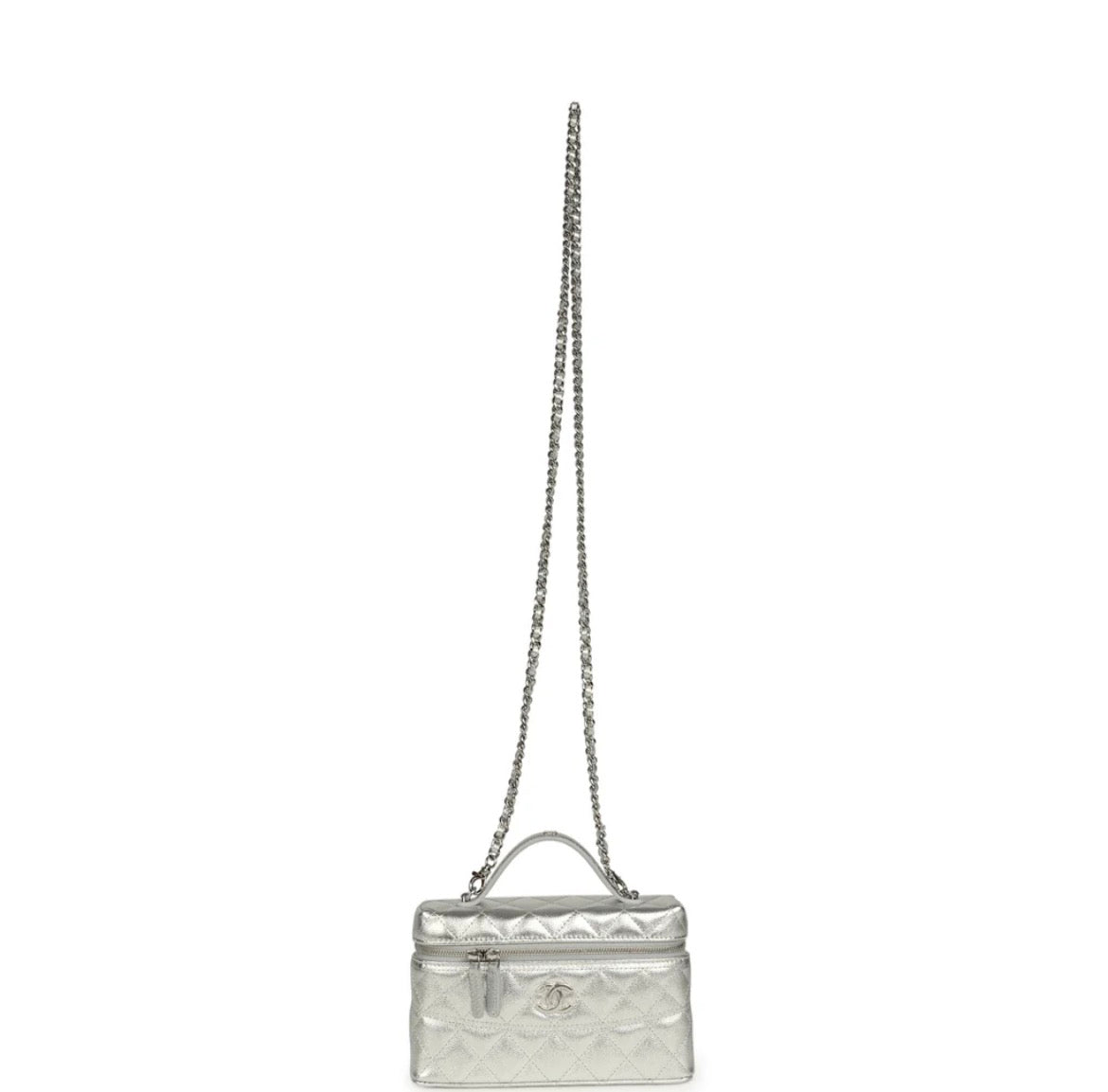Classic Vanity with Chain in Grained Shiny Calfskin