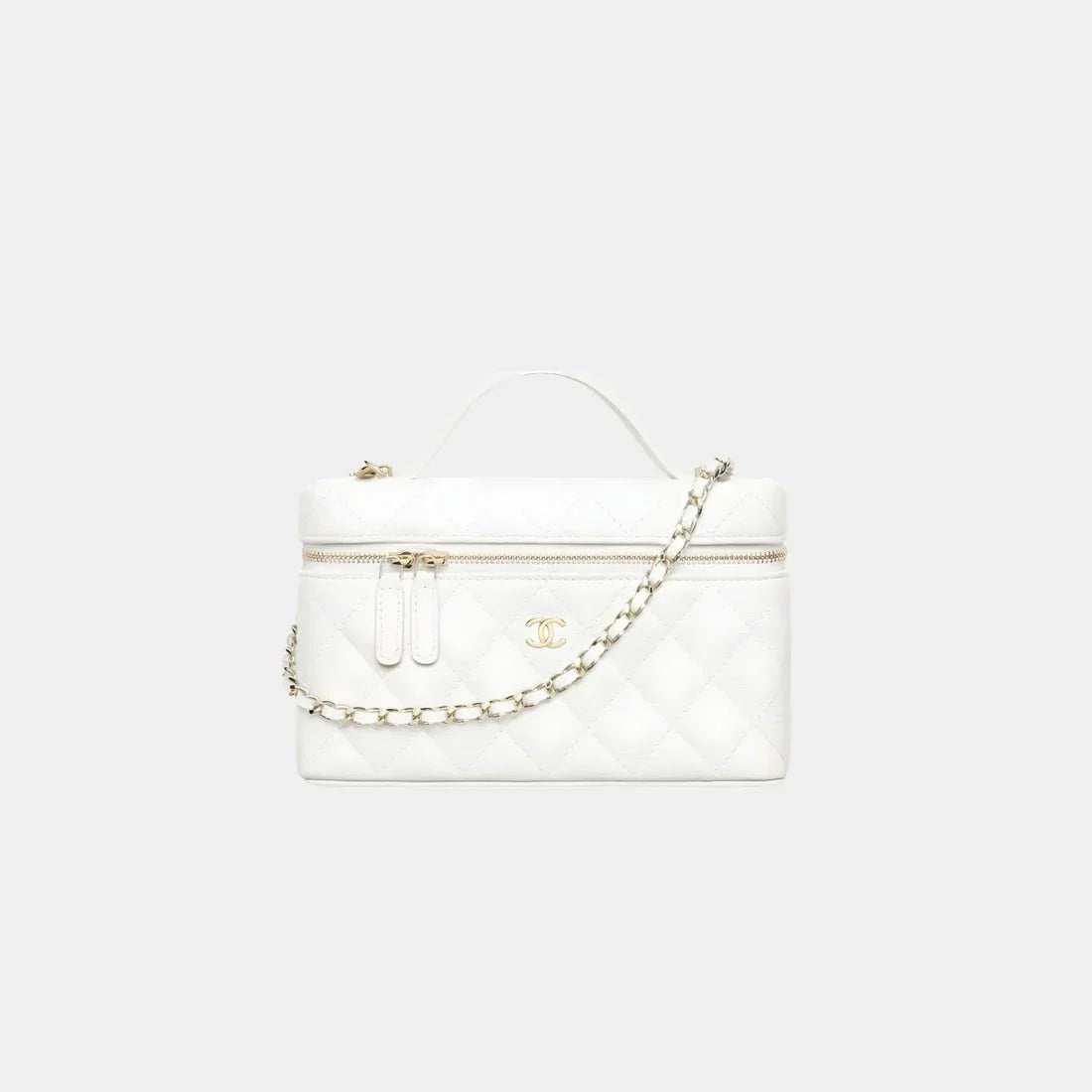 Classic Vanity with Chain in Grained Shiny Calfskin