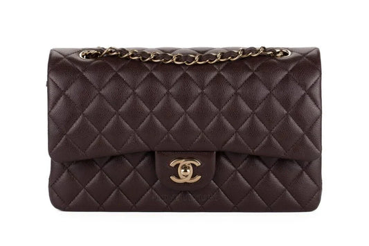 Classic Flap Brown Caviar Light Gold Hardware